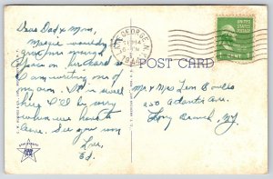 1944 Hearthstone Public Camp Lake George New York Black Mountain Posted Postcard