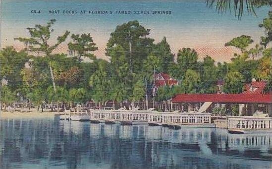 Florida Sliver Spring Boat Docks At Floridas Famed Silver Springs