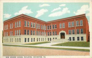 Covington Virginia 1920s New Grade School Building Postcard Topham 12214
