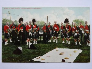 Scotland Military LIFE IN OUR ARMY Officers Seaforth Highlanders c1905 Ettlinger