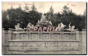Old Postcard Schloss Schonbrunn Wien Neptungrotte