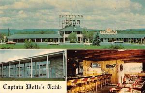 New Cumberland Pennslyvania Keystone Motel Captain Wolfes Table Postcard J54918