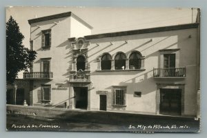 MEXICO POSADA DE SAN FRANCISCO VINTAGE REAL PHOTO POSTCARD RPPC w/ STAMPS