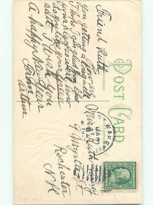 Divided-Back NEW YEAR SCENE Great Postcard AA2133