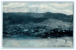 1909 Aerial View Of City Hinton West Virginia WV Posted Antique Postcard