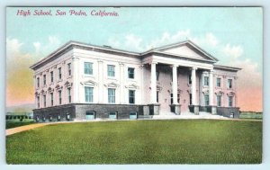 SAN PEDRO, California CA  HIGH SCHOOL  ca 1910s  Postcard