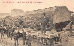 BIF FIR LOG S. & I. RAILROAD ARLINGTON TRAIN LOGGING POSTCARD EXCHANGE (c.1910)