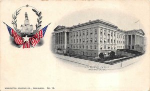 U.S. PATENT OFFICE WASHINGTON D.C. FARAGUT STATUE POSTCARD (c. 1900)