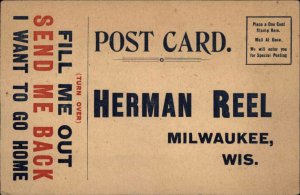 Milwaukee Wisconsin WI Advertising Fur & Wool Company c1910 Postal Card