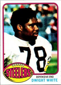 1976 Topps Football Card Dwight White Pittsburgh Steelers sk4444