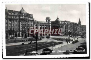 Postcard Old Porto Avenida dos Aliados Lado Mascente