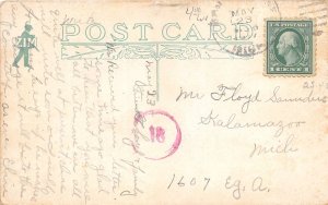 J60/ Constantine Michigan Postcard c1910 Washington Street Stores 106