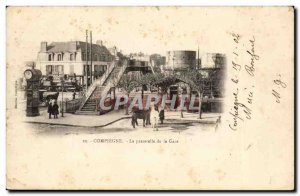 Compiegne Old Postcard The gateway to the station (train)
