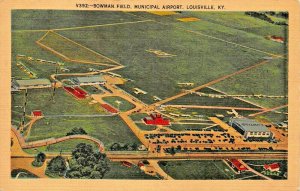 LOUISVILLE~BOWMAN AIRPORT AERIAL + ADMINISTRATION BLDG-FREE POST LOT 2 POSTCARDS