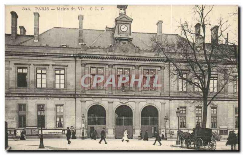 Paris - 6 - Mairie du VI district - Old Postcard