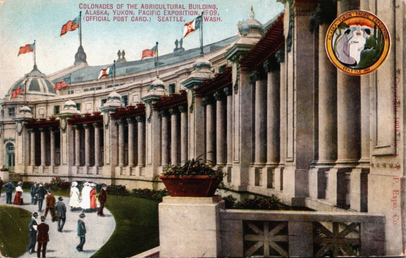 USA Washington Seattle Colonnade of the Agricultural Bldg. Vintage Postcard C326