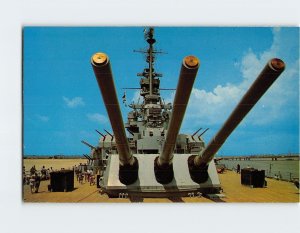 Postcard Battleship U.S.S. Alabama, Mobile, Alabama