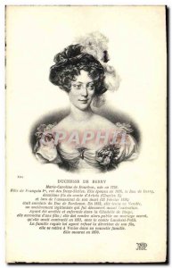 Old Postcard Duchess of Berry Marie Caroline of Bourbon