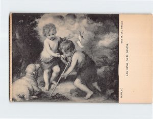 Postcard Los niños de la concha By Murillo Museo Del Prado Madrid Spain