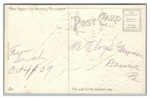 Postcard Christmas Girls On Sled Brundage? c1910 M21