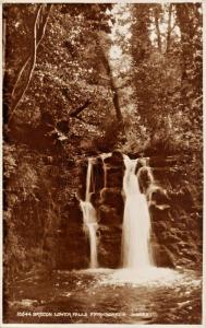 BRECON LOWER FALLS-FFRWDGRECH WALES-JUDGES PHOTO POSTCARD 1958 LONG MESSAGE