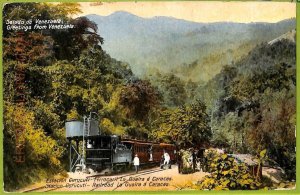 af3009 -  VENEZUELA - VINTAGE POSTCARD - Railroad La Guaira a Caracas -1913