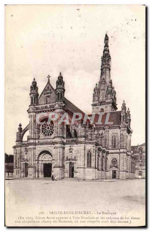 Old Postcard Sainte Anne D & # 39Auray Basilica