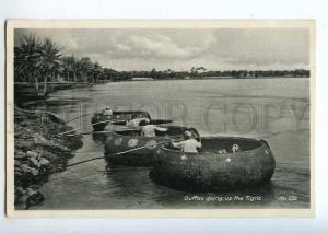 213629 IRAQ Baghdad Guffas going up Tigris Vintage postcard