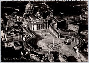 Roma Citta del Vaticano ~ Piazza e Basilica Rome Italy Real Photo RPPC Postcard