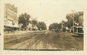 Postcard RPPC Kansas Garden City Main Street looking north #2460 23-8116