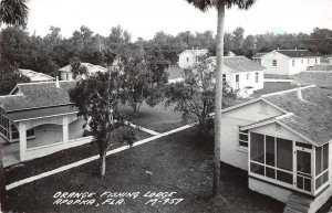 Apopka Florida Orange Fishing Lodge Cottages Real Photo Postcard AA11978 