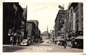 Cumberland Maryland Baltimore Street Real Photo Vintage Postcard AA12010