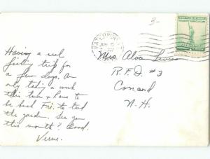 1940's rppc NICE VIEW Postmarked Waterbury Vermont VT i8474