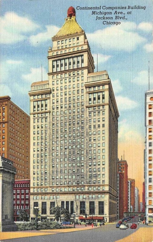 CHICAGO, IL Illinois  FIELD & CONTINENTAL CO BUILDINGS  *Two* c1940's Postcards