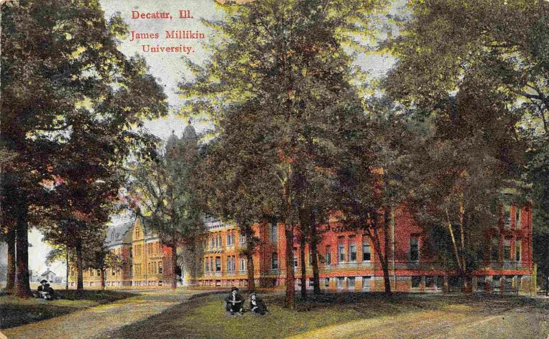 Millikin University Decatur Illinois 1909 postcard