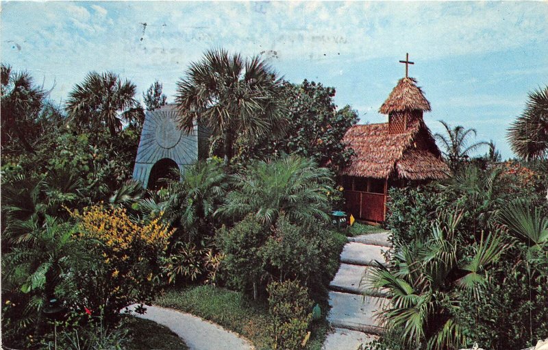 US2 USA Birds eye view of Sun temple Tiki gardens Indian rocks Beach 1969 FL