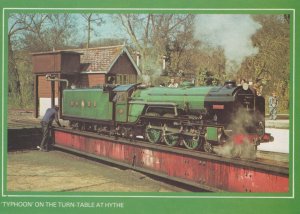 Railway Postcard - Trains - 'Typhoon' on The Turn-Table at Hythe  RRR1004