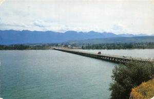 Polson Montana~Flathead Lake Bridge~1950s Postcard