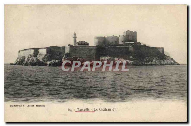 Old Postcard Chateau d'If Marseille