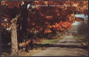 Greetings From Neillsville,WI Postcard