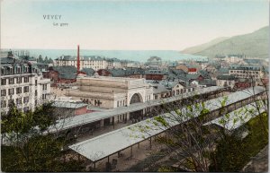 Vevey La Gare Switzerland Swiss Unused Perrochet & David Postcard F72