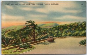 Postcard - Stony Man And Skyline Drive From Pinnacle Parking Overlook - Virginia