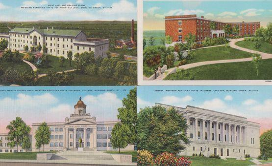 Western Kentucky State Teachers College Bowling Green 4x Old Postcard s