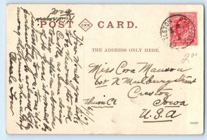 Derbyshire England Postcard Peveril Castle Castleton 1907 Antique Posted