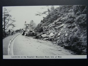 Isle of Man nr RAMSEY Landslide the Snaefell Mountain 2 Rd c1980's PC by Mannin