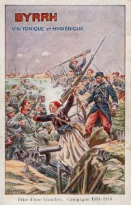 Byrrh WW1 Tonic Drink Antique War Battle Advertising Postcard