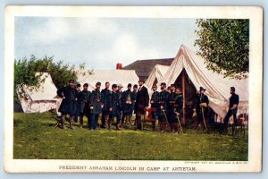 1907 Jamestown Virginia VA Postcard President Abraham Lincoln Camp Antietam Expo