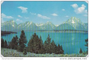 Wyoming Grand Teton National Park Majestic Teton Range Reflected In Jackson Lake