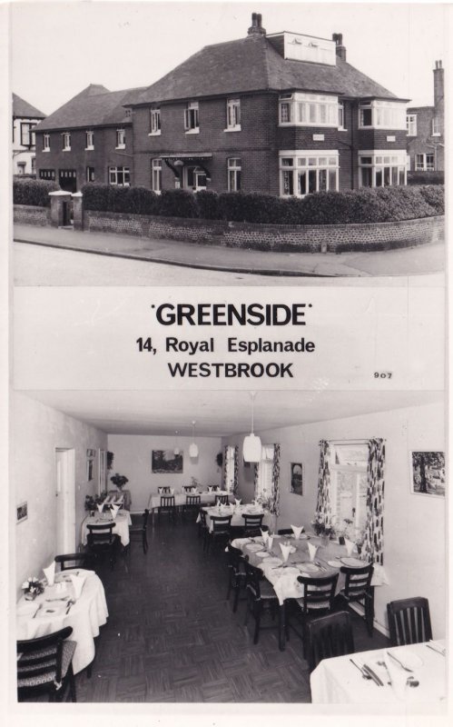 14 Royal Esplanade Greenside Hotel Kent Real Photo Postcard