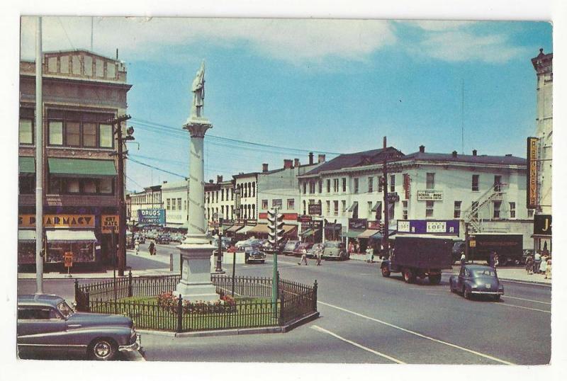 CT Danbury Main &West Streets Soldiers Sailors Monument  